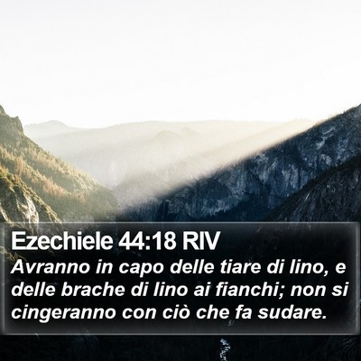 Ezechiele 44:18 RIV Bible Verse Image
