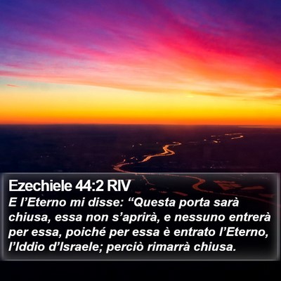 Ezechiele 44:2 RIV Bible Verse Image