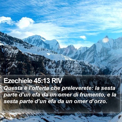 Ezechiele 45:13 RIV Bible Verse Image