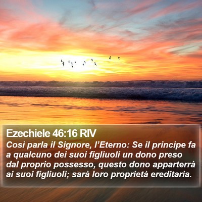 Ezechiele 46:16 RIV Bible Verse Image