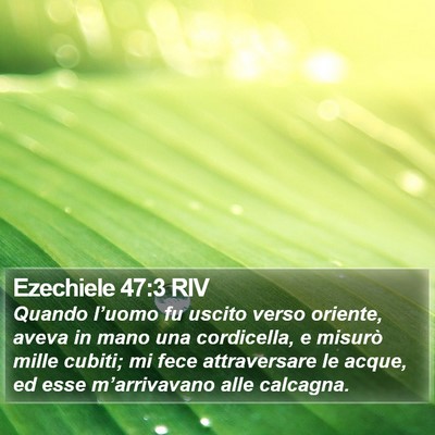 Ezechiele 47:3 RIV Bible Verse Image