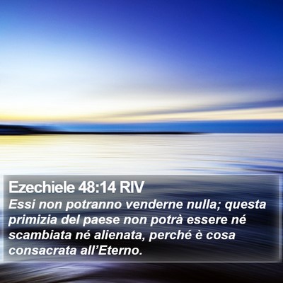 Ezechiele 48:14 RIV Bible Verse Image