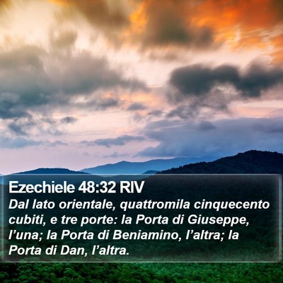 Ezechiele 48:32 RIV Bible Verse Image
