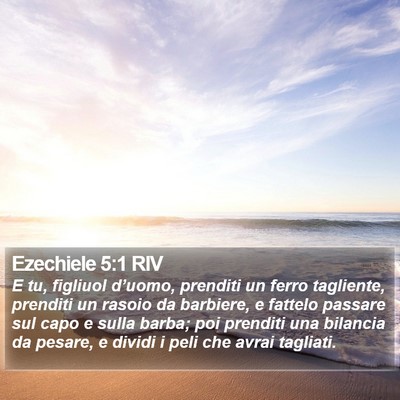 Ezechiele 5:1 RIV Bible Verse Image