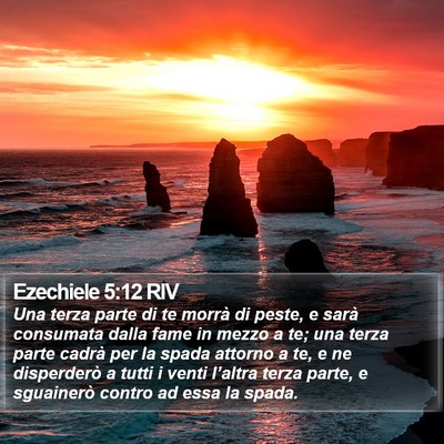 Ezechiele 5:12 RIV Bible Verse Image