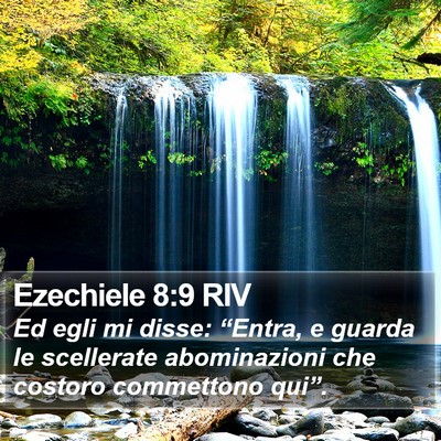Ezechiele 8:9 RIV Bible Verse Image