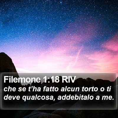 Filemone 1:18 RIV Bible Verse Image