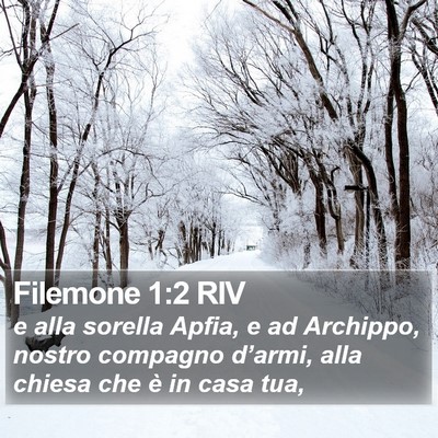 Filemone 1:2 RIV Bible Verse Image