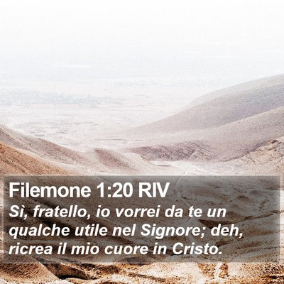 Filemone 1:20 RIV Bible Verse Image