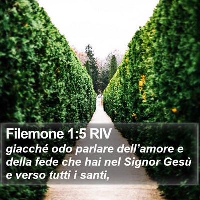Filemone 1:5 RIV Bible Verse Image