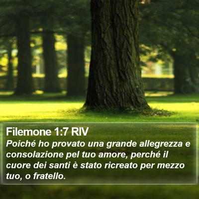 Filemone 1:7 RIV Bible Verse Image
