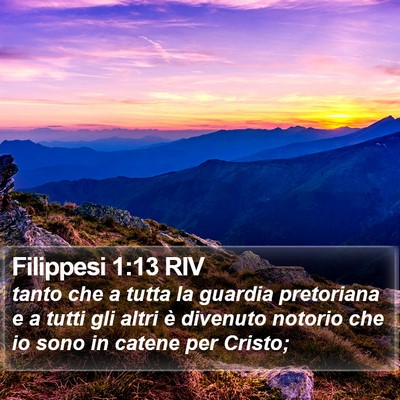 Filippesi 1:13 RIV Bible Verse Image