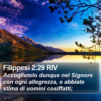 Filippesi 2:29 RIV Bible Verse Image