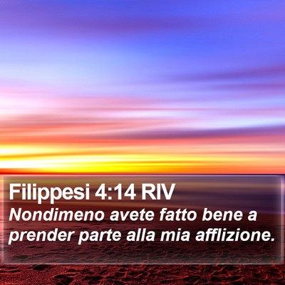 Filippesi 4:14 RIV Bible Verse Image