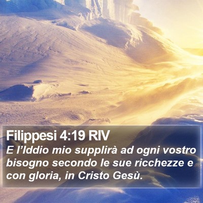 Filippesi 4:19 RIV Bible Verse Image