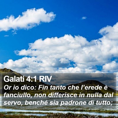 Galati 4:1 RIV Bible Verse Image