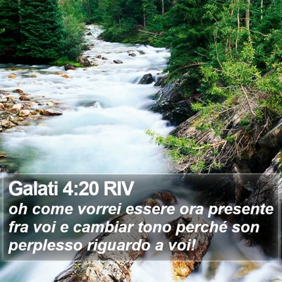 Galati 4:20 RIV Bible Verse Image