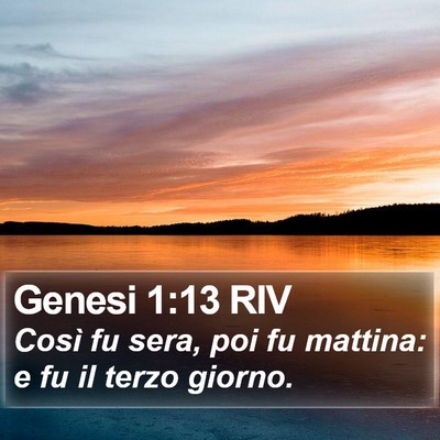 Genesi 1:13 RIV Bible Verse Image