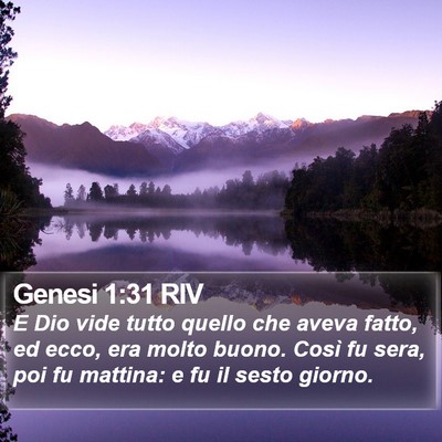 Genesi 1:31 RIV Bible Verse Image