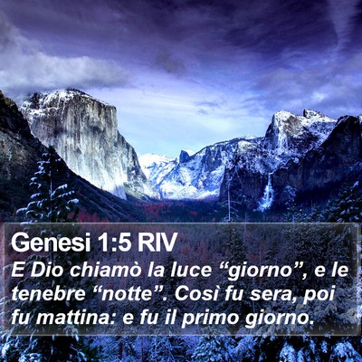 Genesi 1:5 RIV Bible Verse Image