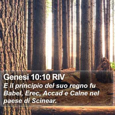 Genesi 10:10 RIV Bible Verse Image
