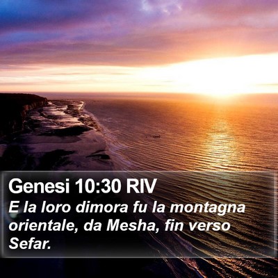 Genesi 10:30 RIV Bible Verse Image