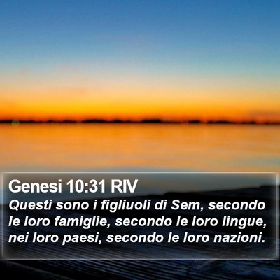 Genesi 10:31 RIV Bible Verse Image