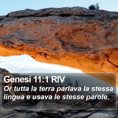 Genesi 11:1 RIV Bible Verse Image