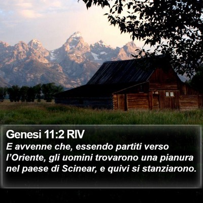 Genesi 11:2 RIV Bible Verse Image