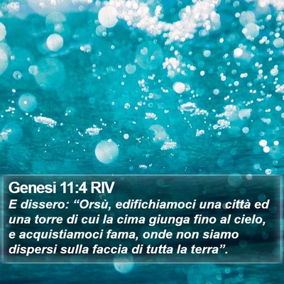 Genesi 11:4 RIV Bible Verse Image