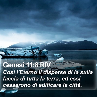 Genesi 11:8 RIV Bible Verse Image