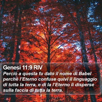 Genesi 11:9 RIV Bible Verse Image
