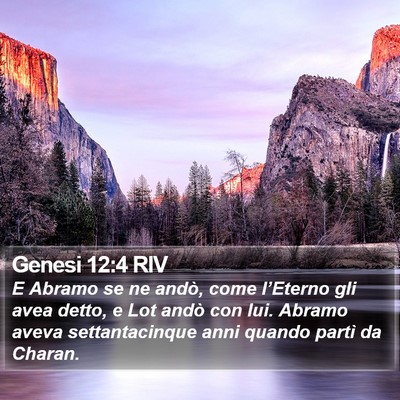Genesi 12:4 RIV Bible Verse Image