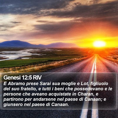 Genesi 12:5 RIV Bible Verse Image