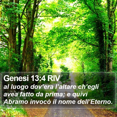 Genesi 13:4 RIV Bible Verse Image
