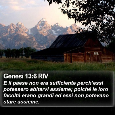 Genesi 13:6 RIV Bible Verse Image