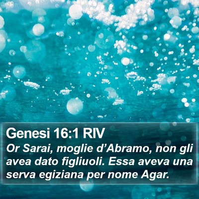 Genesi 16:1 RIV Bible Verse Image