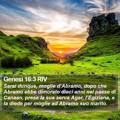 Genesi 16:3 RIV Bible Verse Image