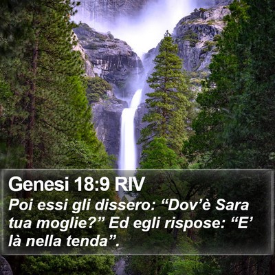 Genesi 18:9 RIV Bible Verse Image