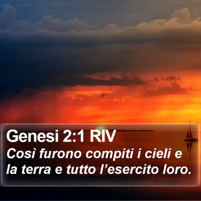 Genesi 2:1 RIV Bible Verse Image