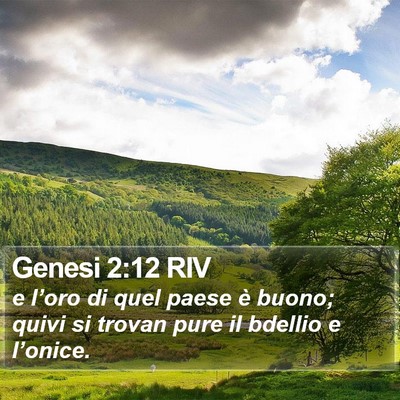 Genesi 2:12 RIV Bible Verse Image