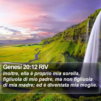Genesi 20:12 RIV Bible Verse Image