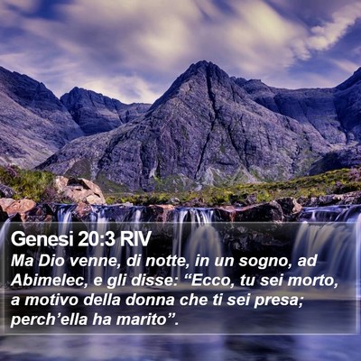 Genesi 20:3 RIV Bible Verse Image