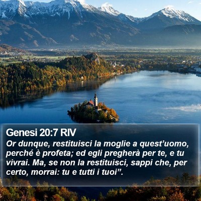 Genesi 20:7 RIV Bible Verse Image