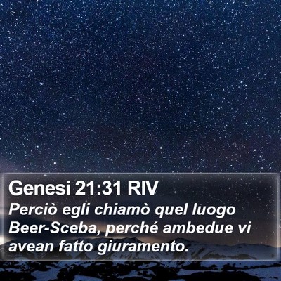 Genesi 21:31 RIV Bible Verse Image