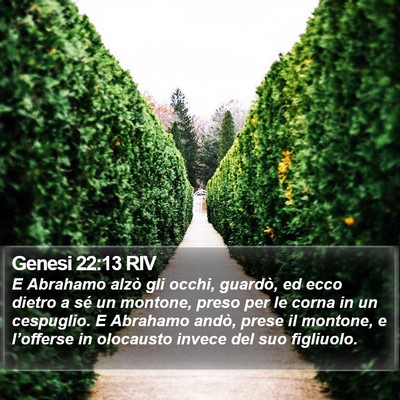 Genesi 22:13 RIV Bible Verse Image