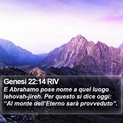 Genesi 22:14 RIV Bible Verse Image