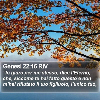 Genesi 22:16 RIV Bible Verse Image