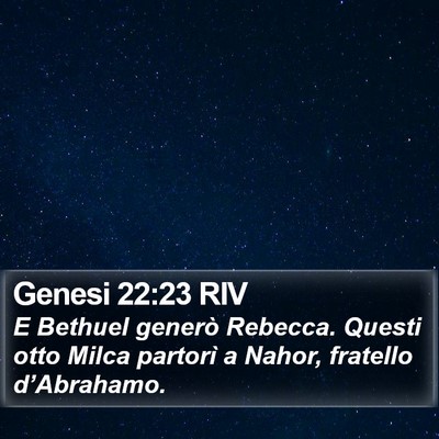 Genesi 22:23 RIV Bible Verse Image