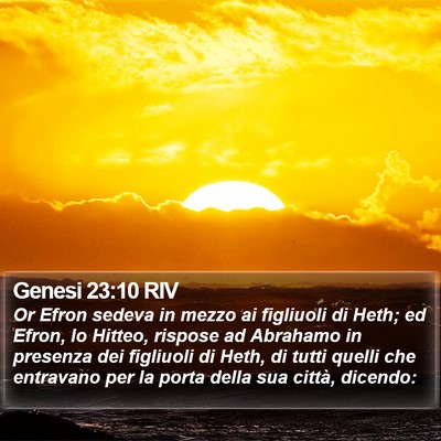 Genesi 23:10 RIV Bible Verse Image